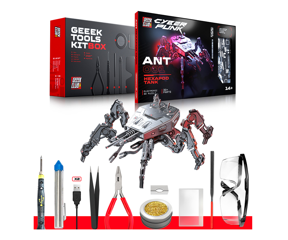 ANT001 HEXAPOD TANK – Kit STEM Saldatura, elettronica e ingegneria hardware