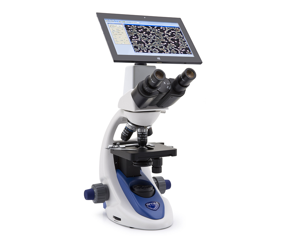 Microscopio digitale binoculare 1000x con tablet, PLAN
