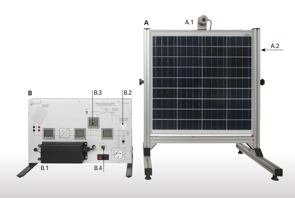 Trainer fotovoltaico computerizzato collegato alla rete