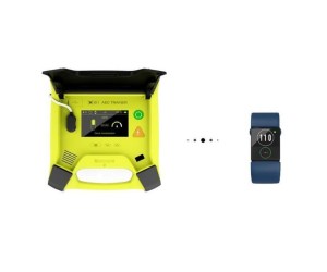 Defibrillatore didattico + braccialetto per monitoraggio rcp