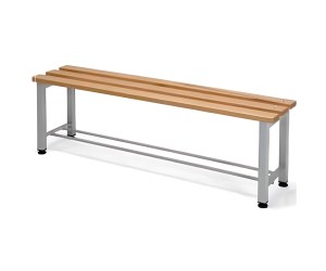 Panca da spogliatoio con doghe in legno - L150