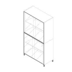 Armadio ante in vetro di sicurezza antisfondamento scorrevoli cm 100x45x190H