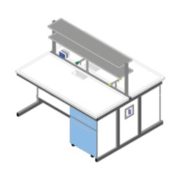 Banco centrale piano Polipropilene cm 180x156x90H