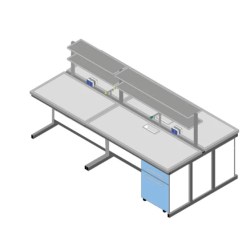 Banco centrale piano Porcellanato ECO-GRES cm 300x156x90H