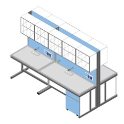 Banco centrale piano Porcellanato ECO-GRES cm 300x166x90/210H