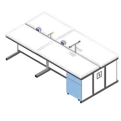 Banco centrale piano Polipropilene cm 300x156x90H