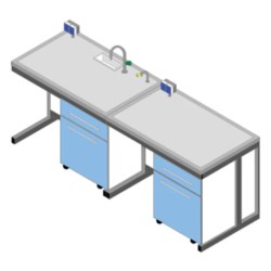 Banco parete piano Porcellanato ECO-GRES cm 240x75x90H