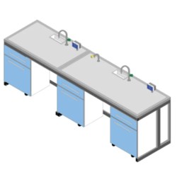 Banco parete piano Porcellanato ECO-GRES cm 300x75x90H