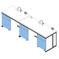 Banco parete piano Polipropilene cm 300x75x90H