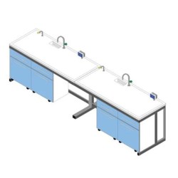Banco parete piano Polipropilene cm 360x75x90H