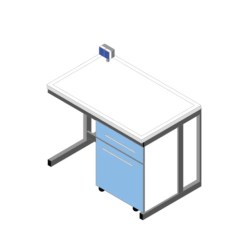 Banco laboratorio piano in Polipropilene cm 120x75x90H