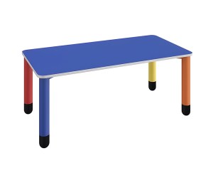 Tavolo multicolore refettorio rettangolare 130x65xh46