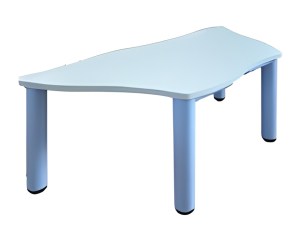 Tavolo sagomato trapezio laminato - 120x60xh52