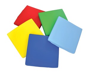 Composizione di 5 cuscini quadrati sagomati