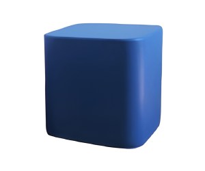Pouf quadrato con angoli arrotondati